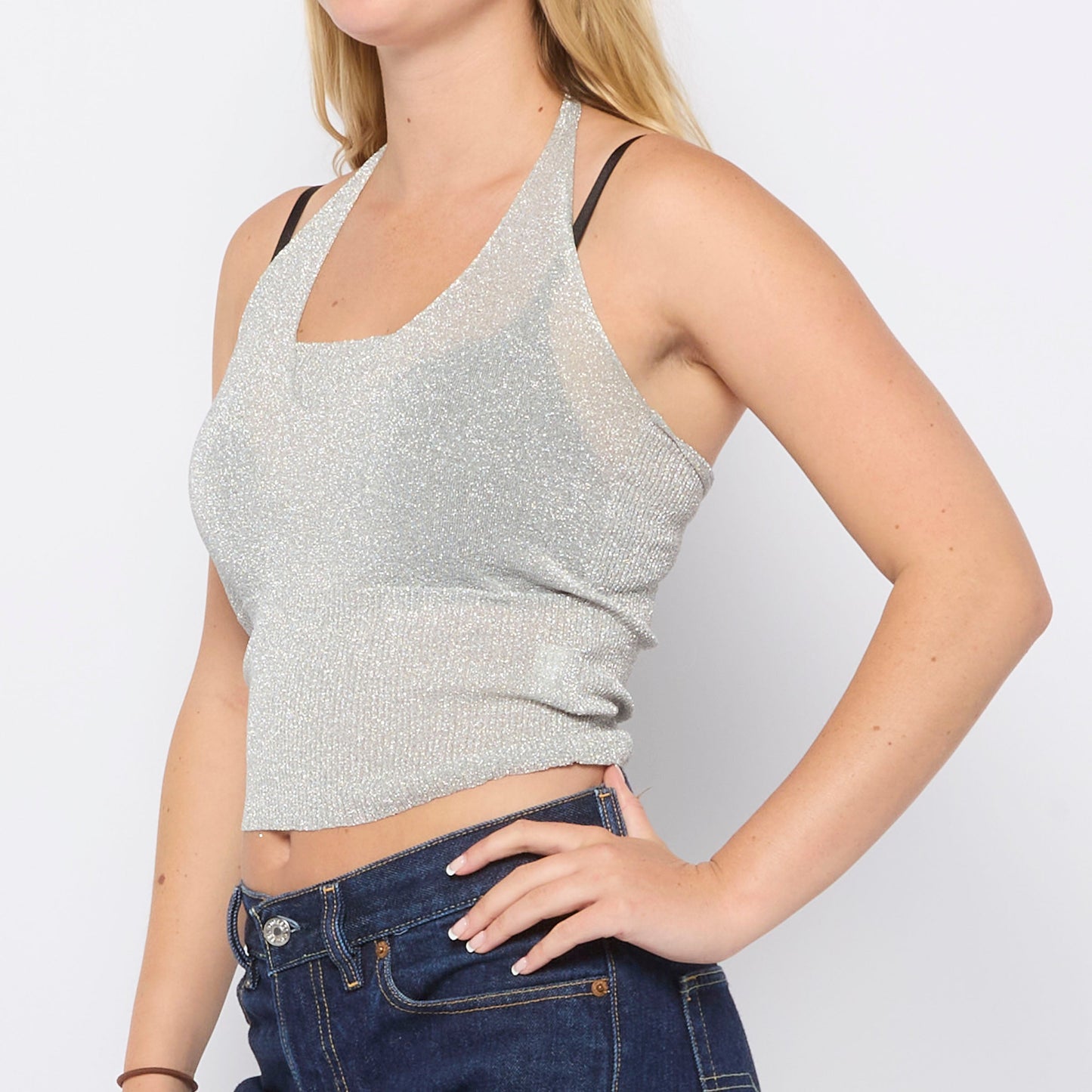 Lurex  Halter Neck Top - UK 6