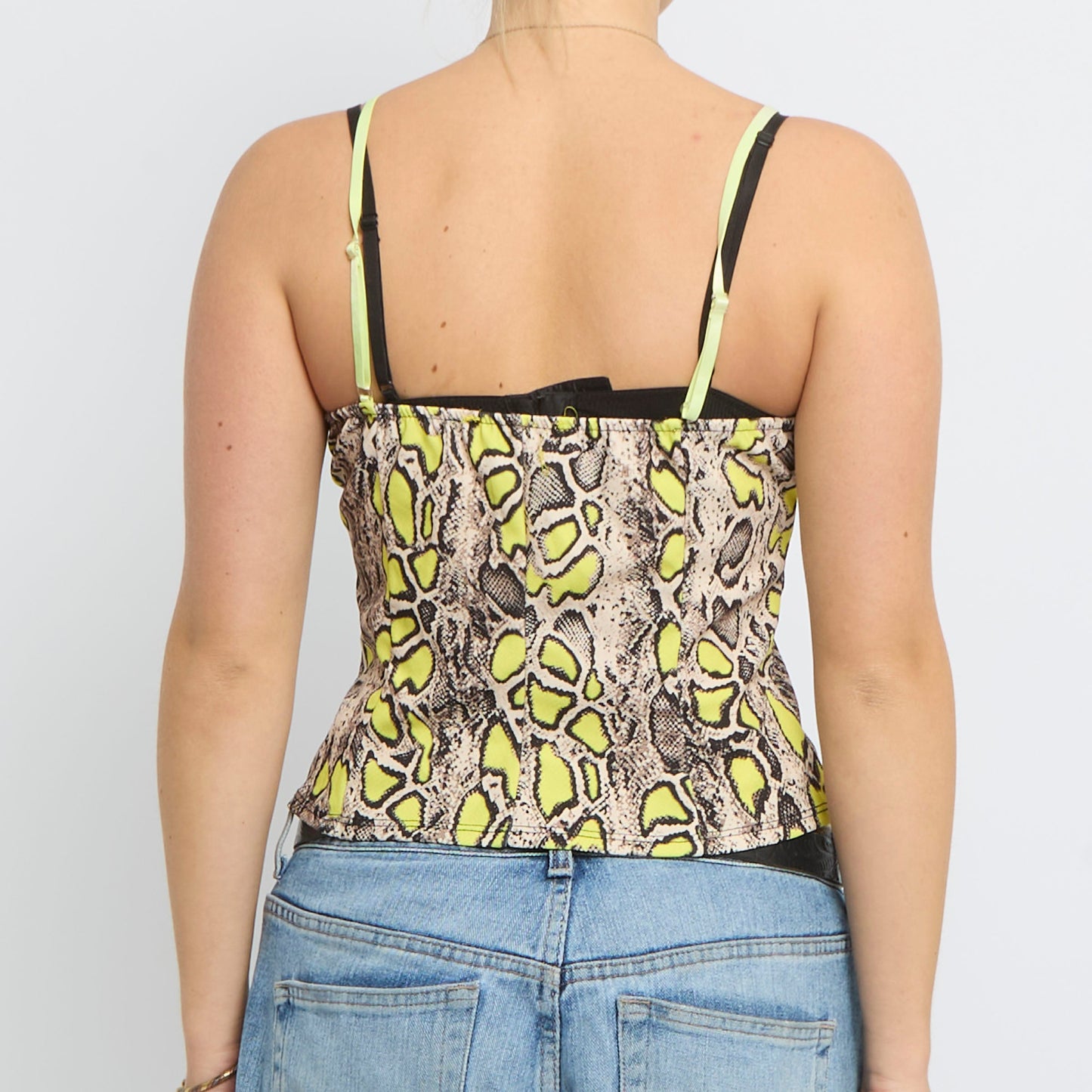 Snake Skin Graphic Strappy Top - UK 6