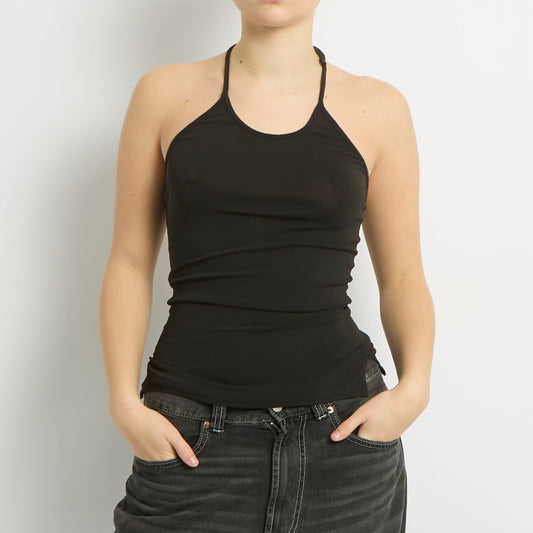 Halter Neck Fine Knit Top - UK 8