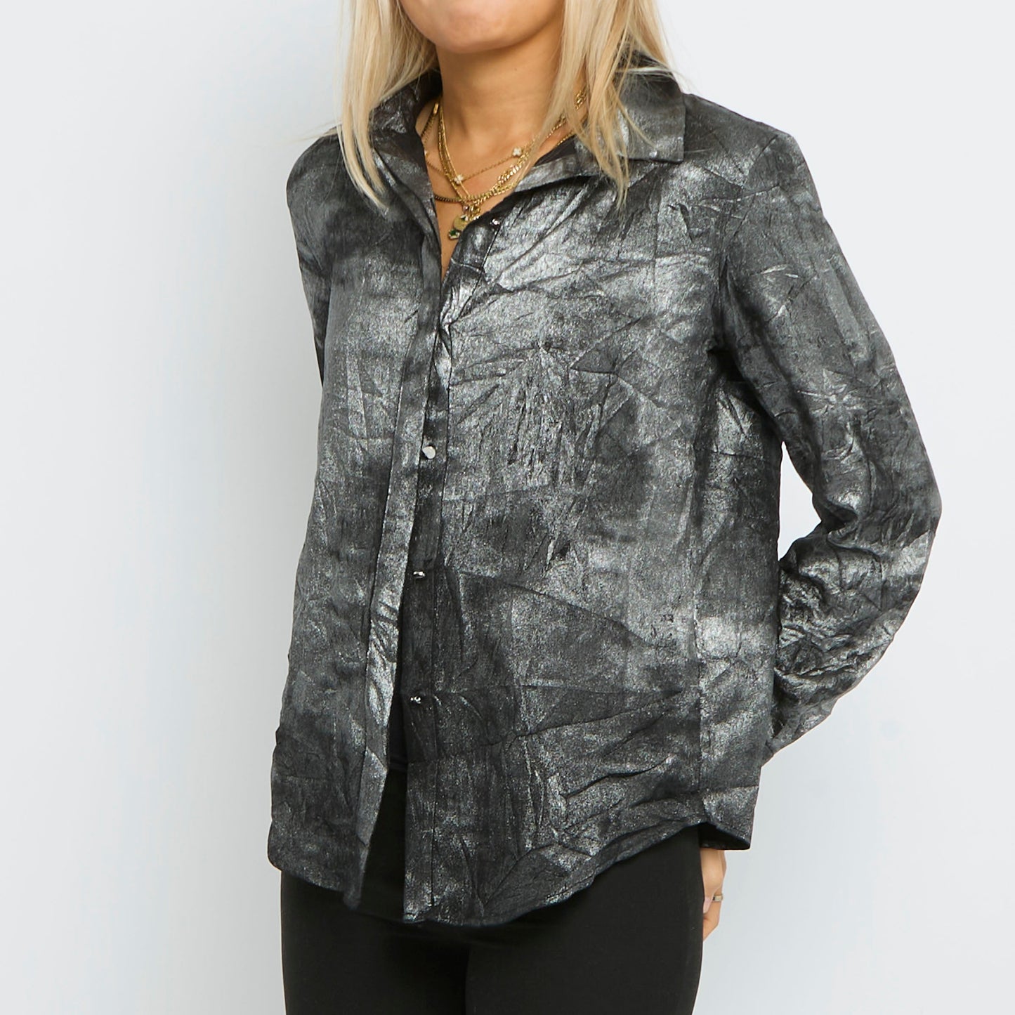 DKNY Metallic Shirt- UK 8