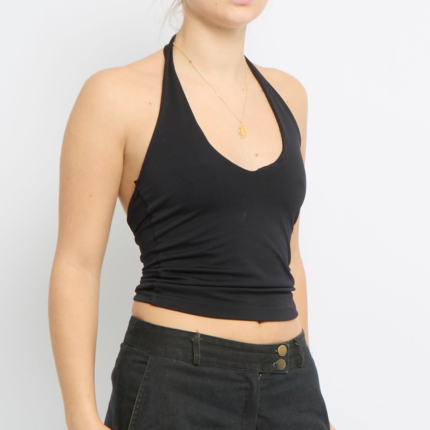 Halterneck Backless Top - UK 8