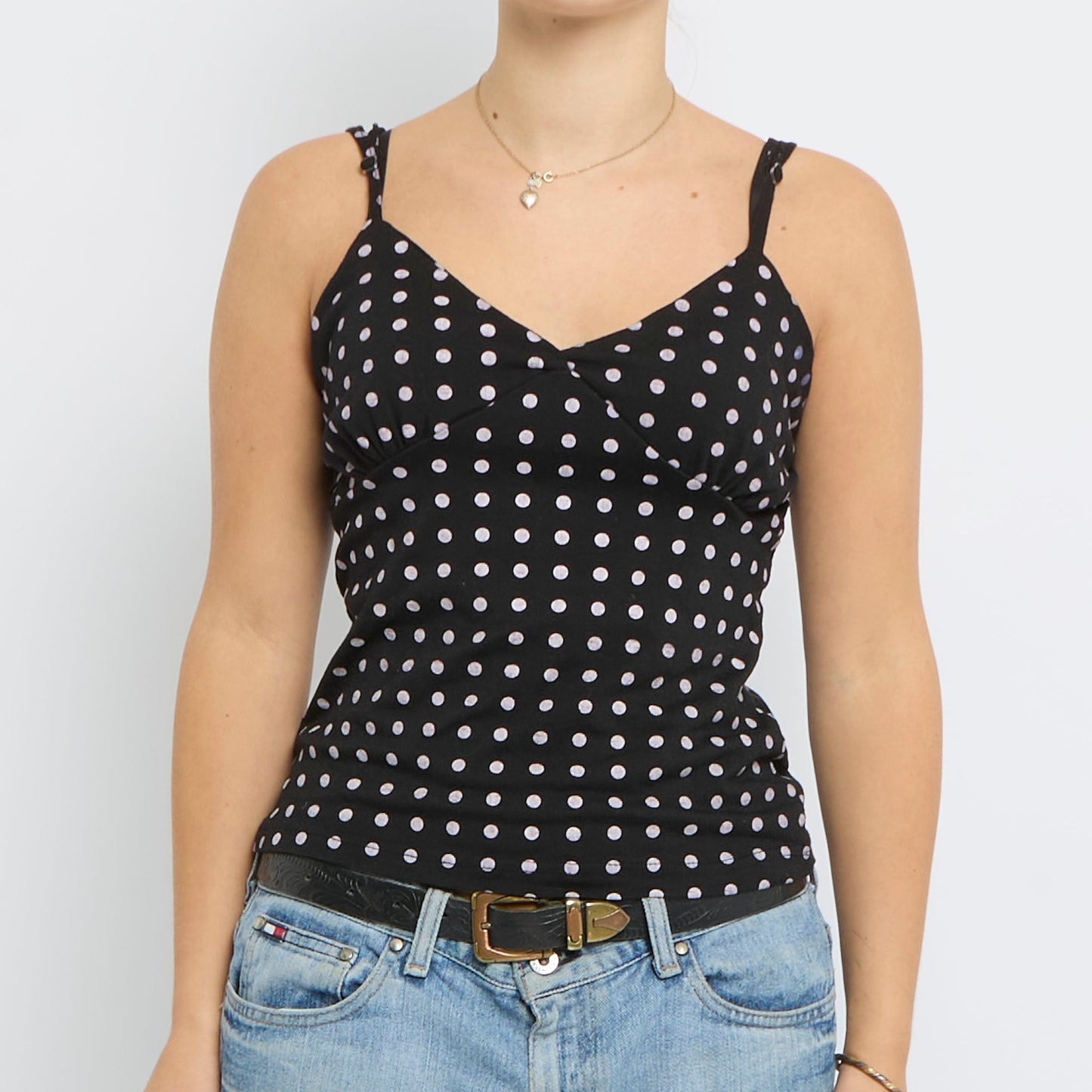 Poker Dot Strappy Top - UK 8