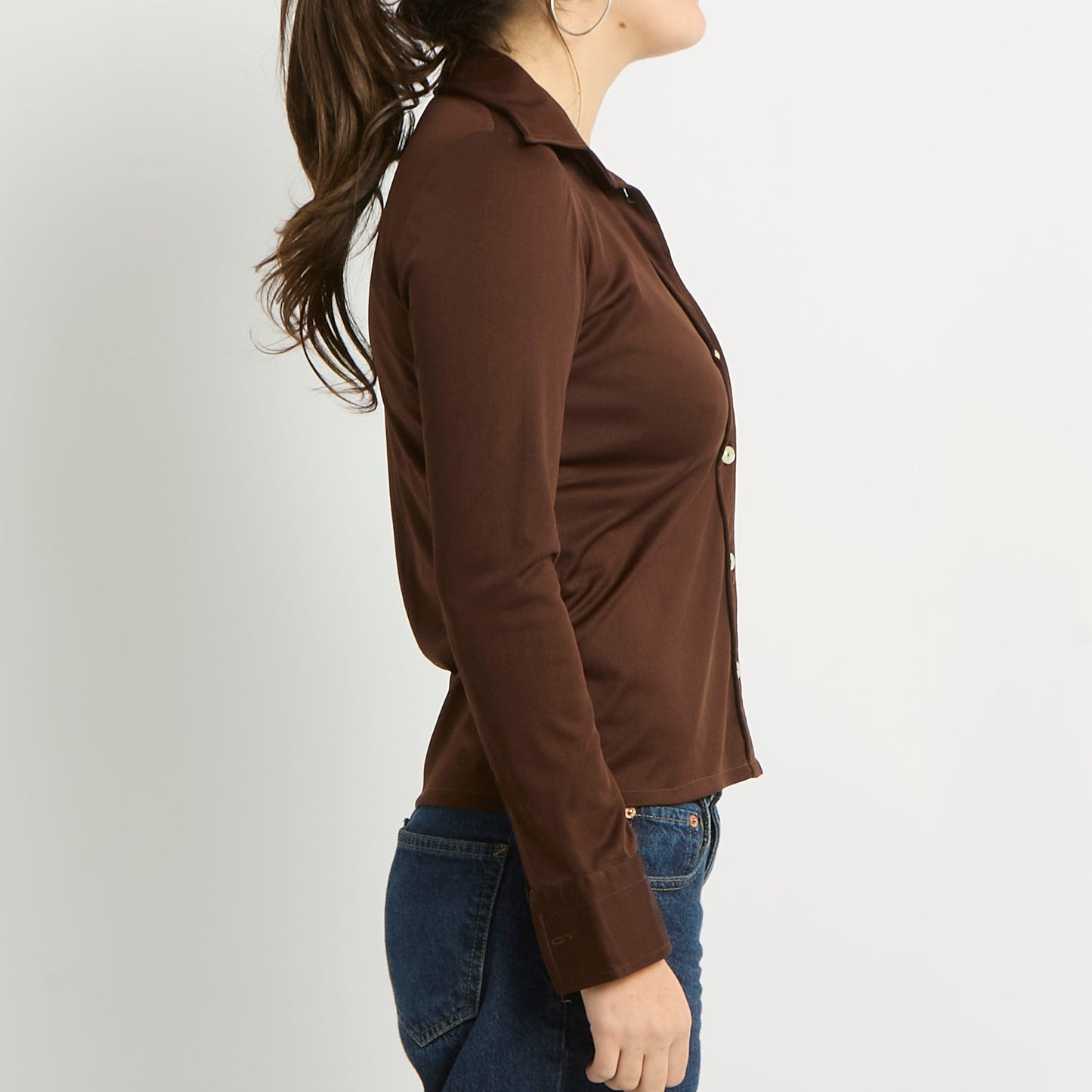 Fitted Knitted Blouse - UK 8