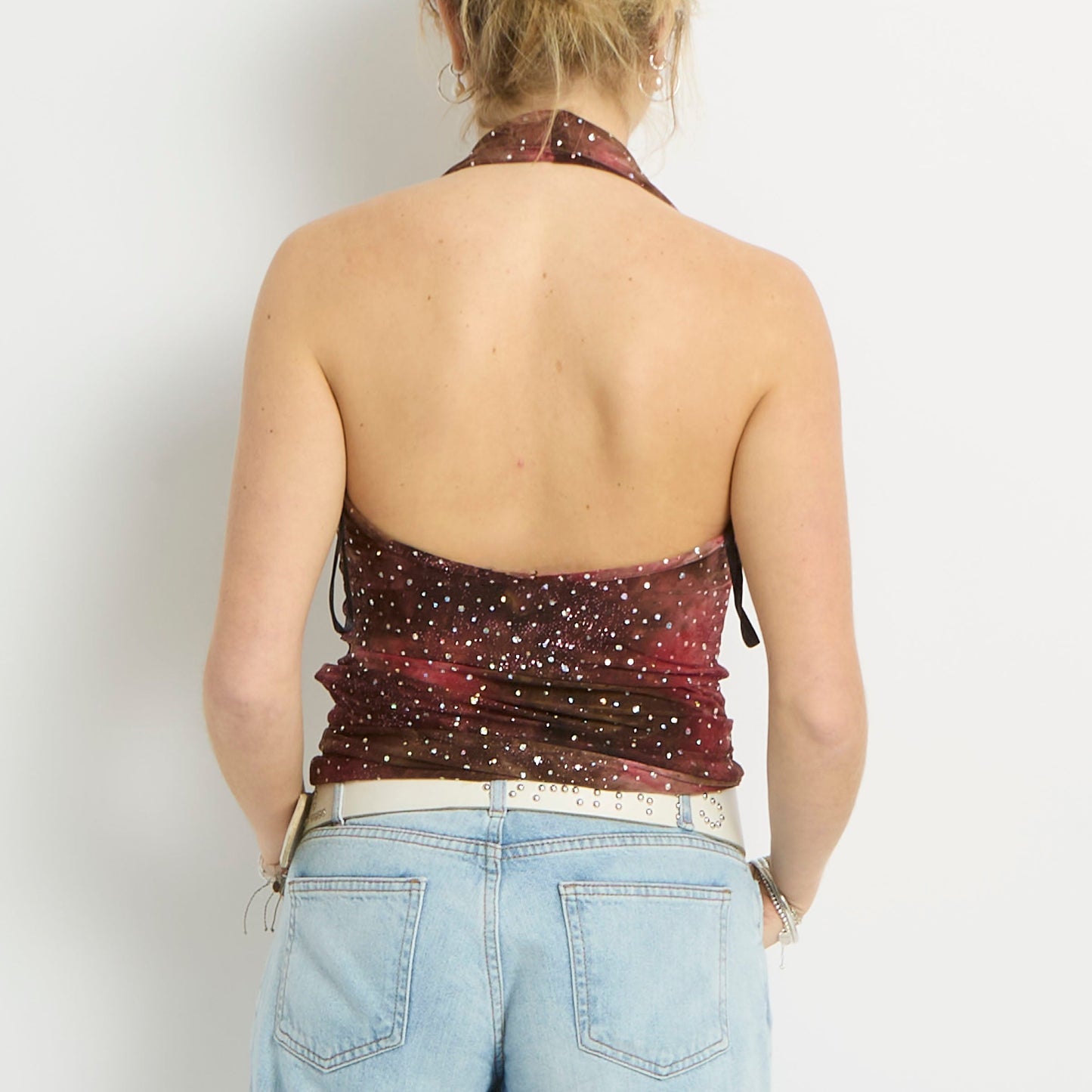 Halterneck Sequin Detail Top - UK 8