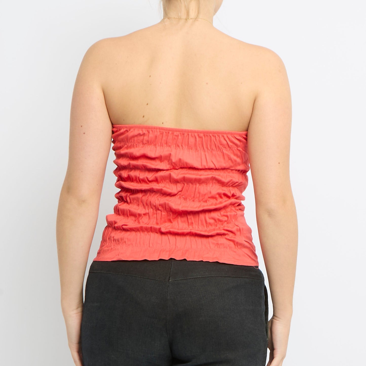 Elasticated-Crimpled Tube Top - UK 8