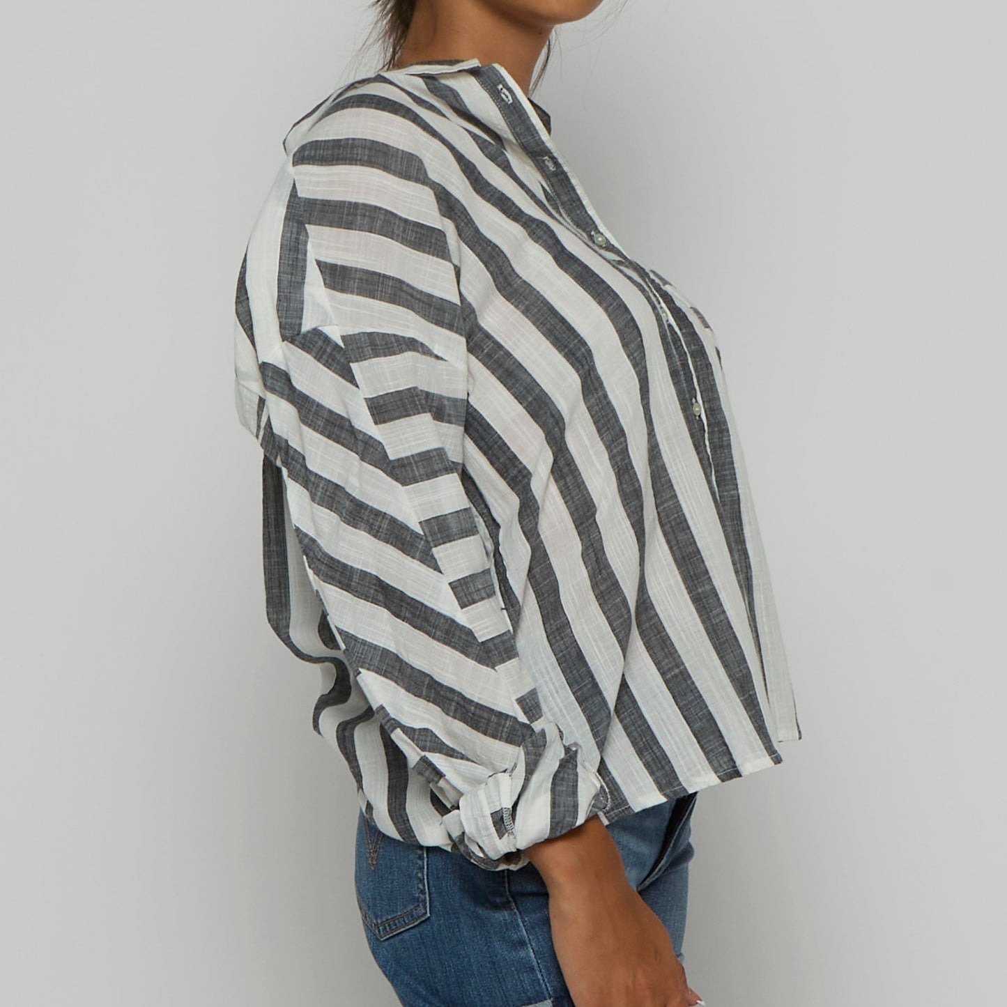 Stripe Linen Shirt - L