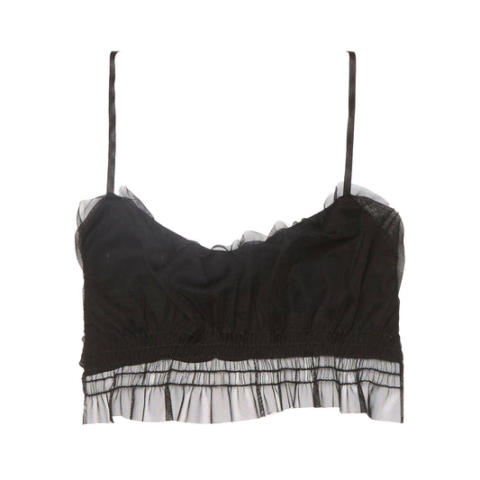 Mesh Cropped Strappy Top - XS