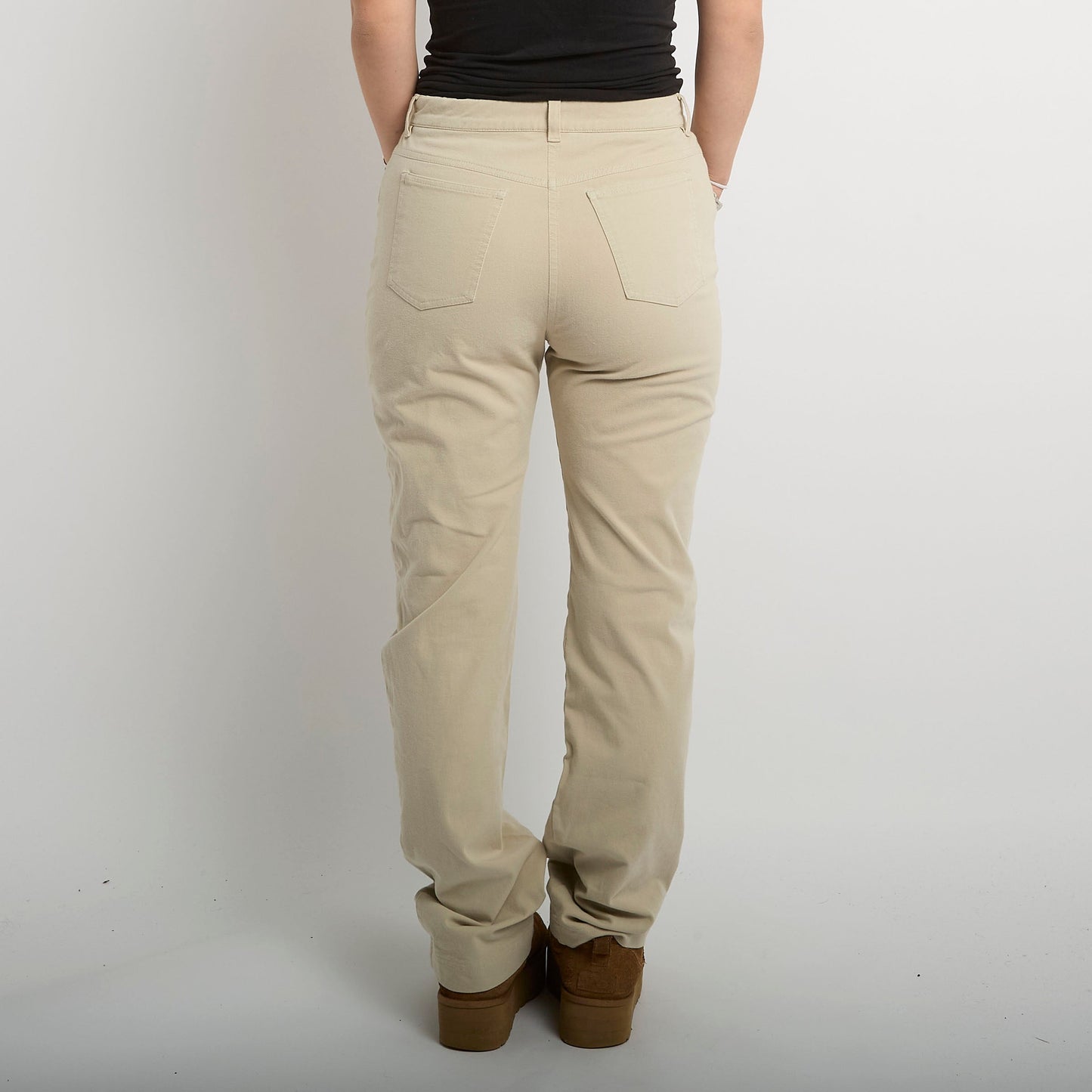 Straight Leg High Waist Chino Style Trousers- UK 10