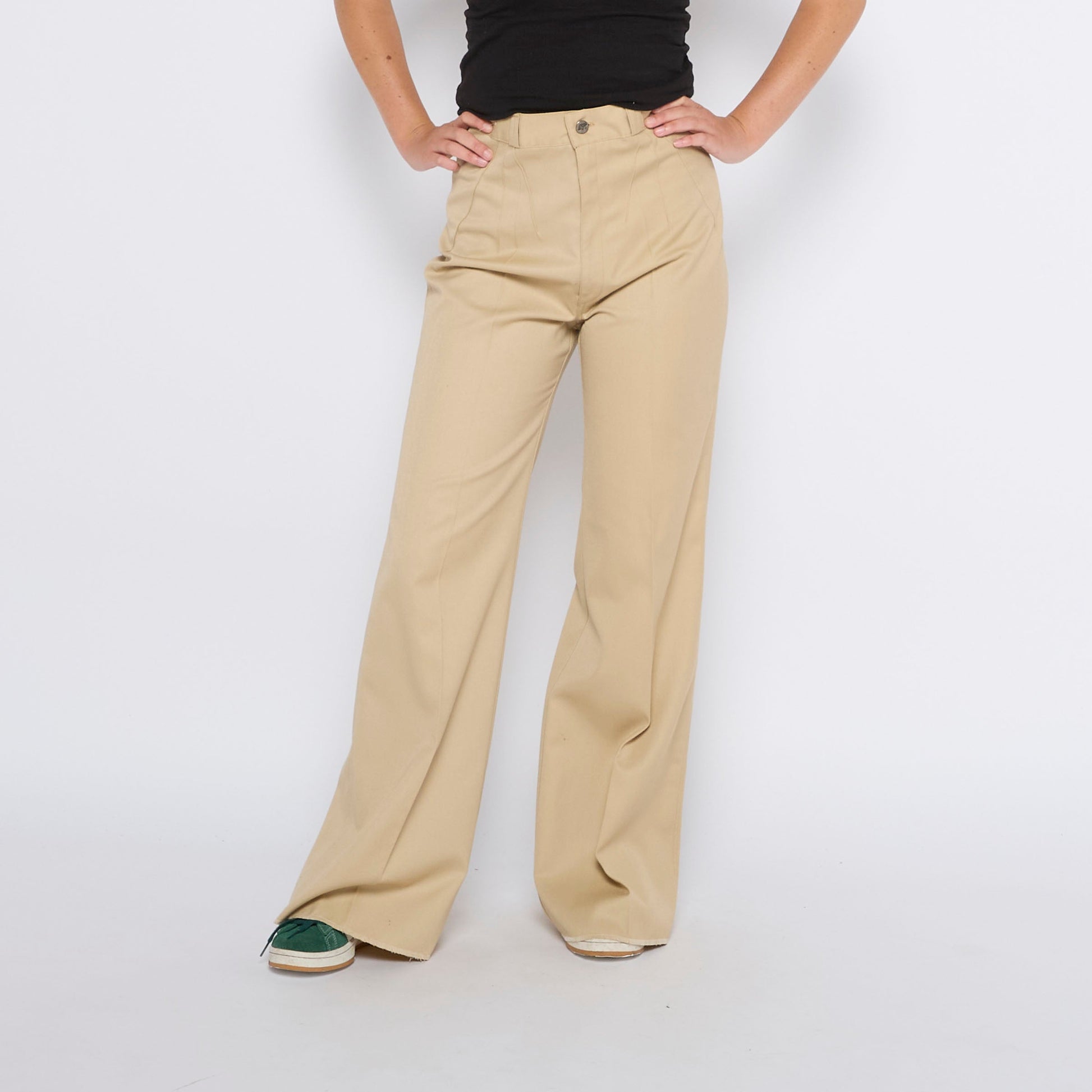 Wide Leg Pleated Trousers - UK 10