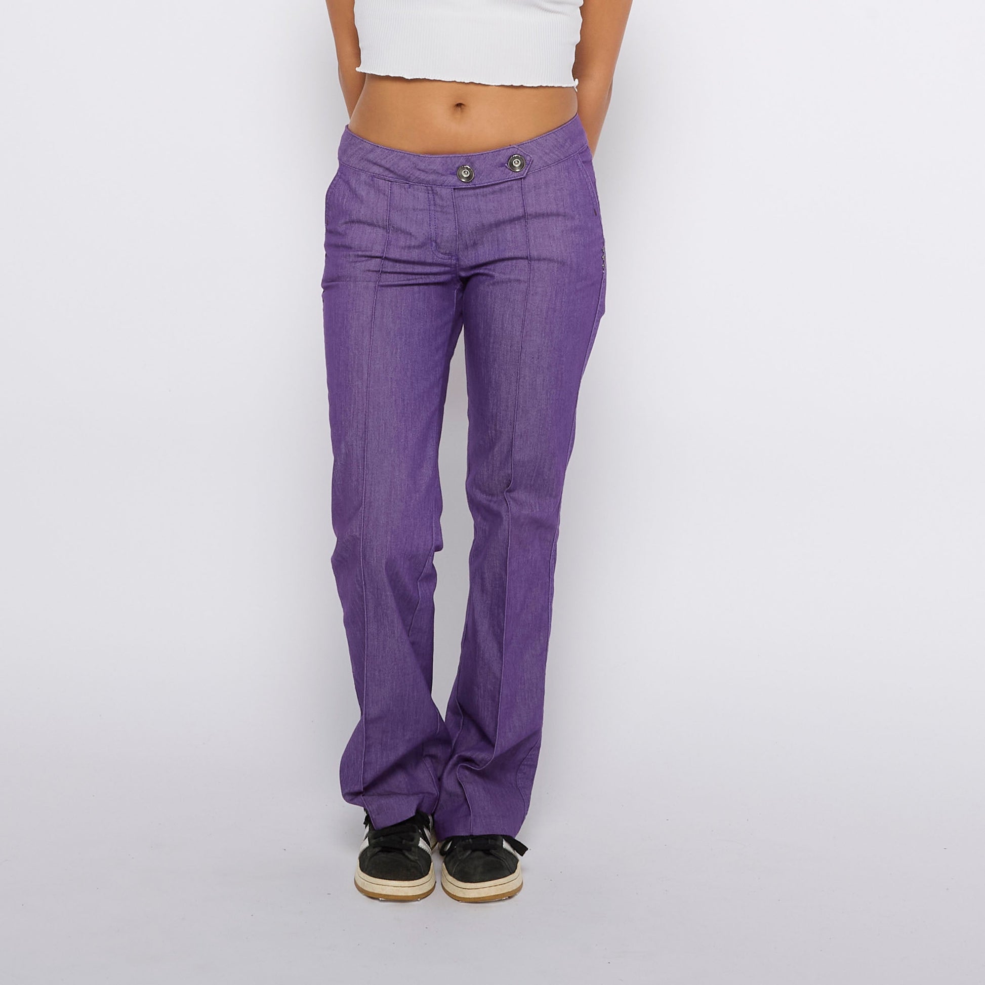 Textured Straight Leg Trousers - UK 10