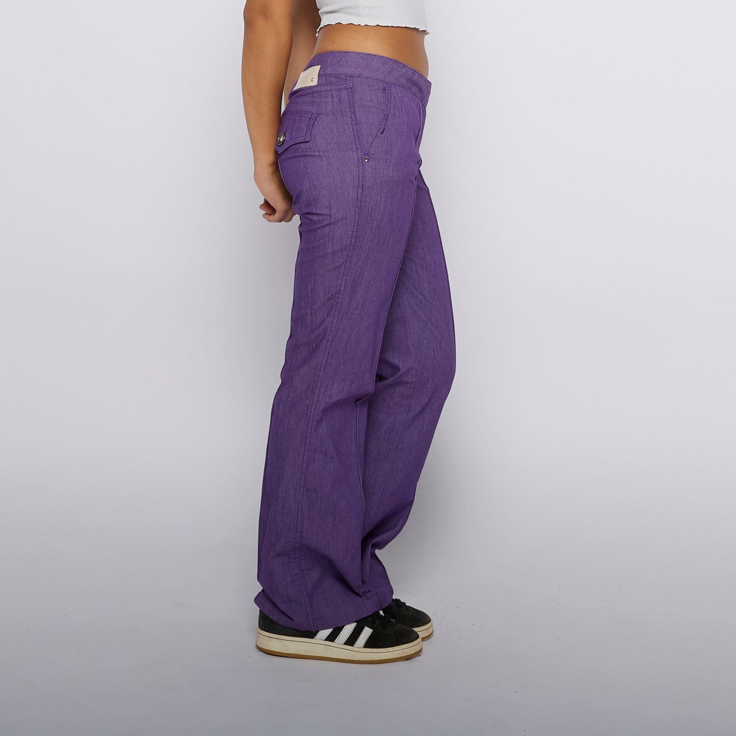 Low Waist Straight Leg Trousers - UK 10