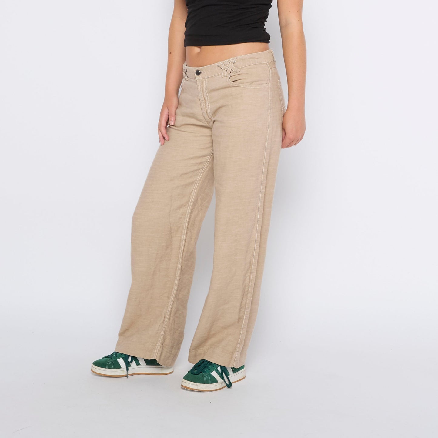 Marlboro Classics Linen Wide Leg Trousers - UK 12