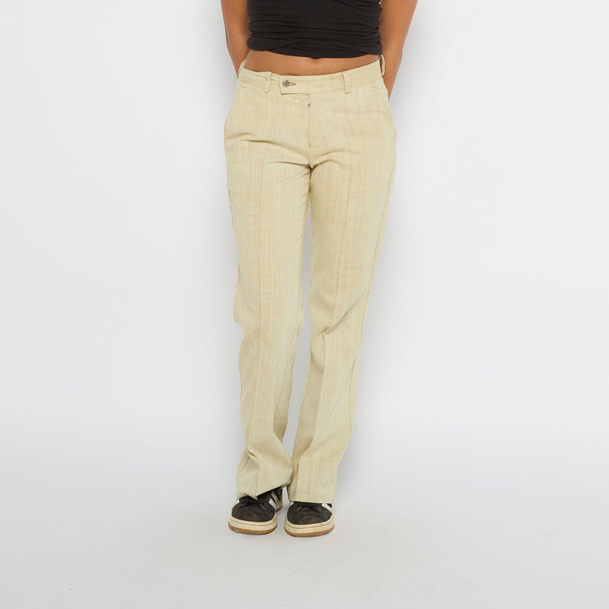 Pocket Detail Linen Trousers - UK 12