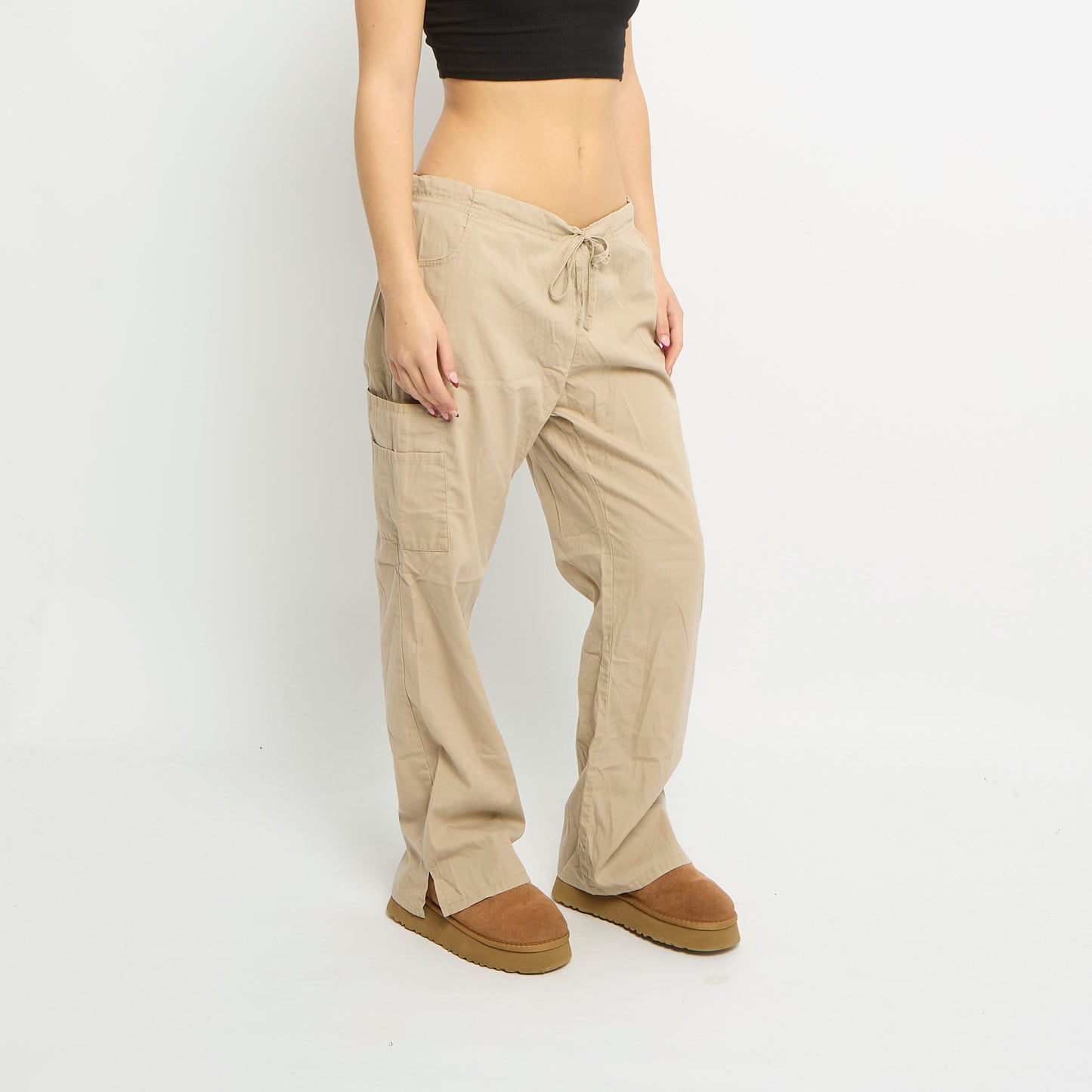 Dickies Linen Cargo Trousers - UK 14