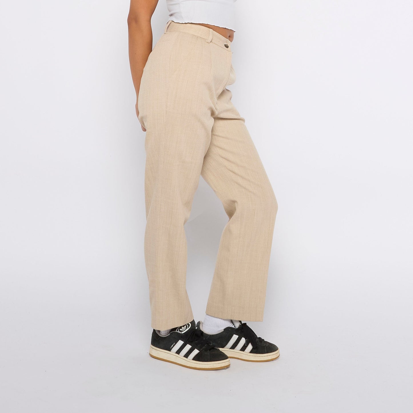 Self Stripe Fabric Tailored Trousers - UK 6