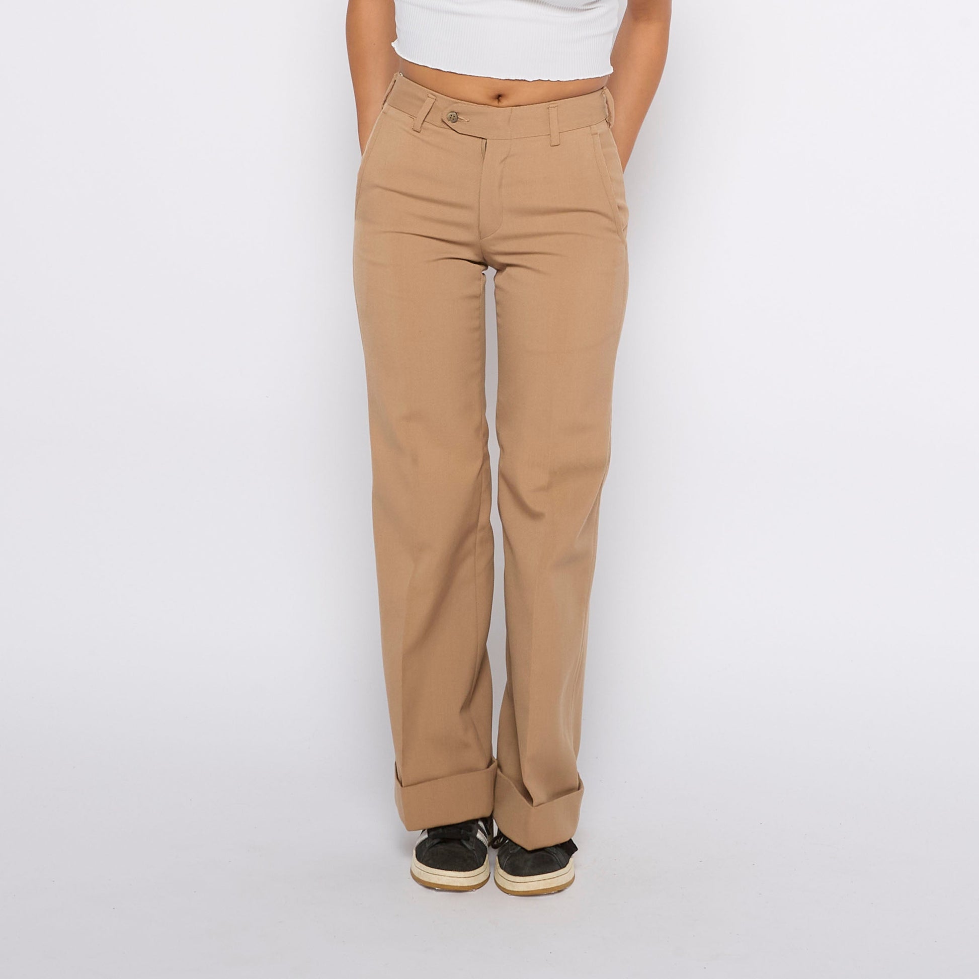 Cuffed Straight Leg Trousers - UK 6