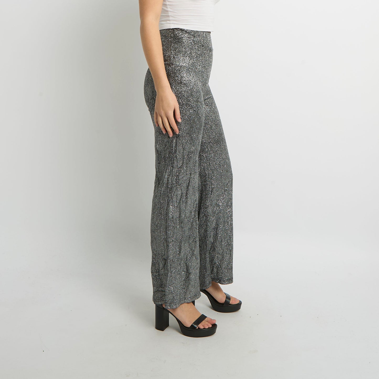 High Waisted Sparkly Trousers - UK 6