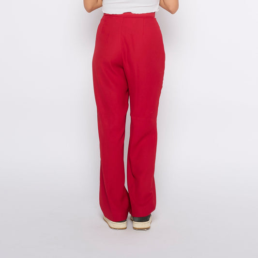 High Waisted Straight Leg Trousers - UK 6