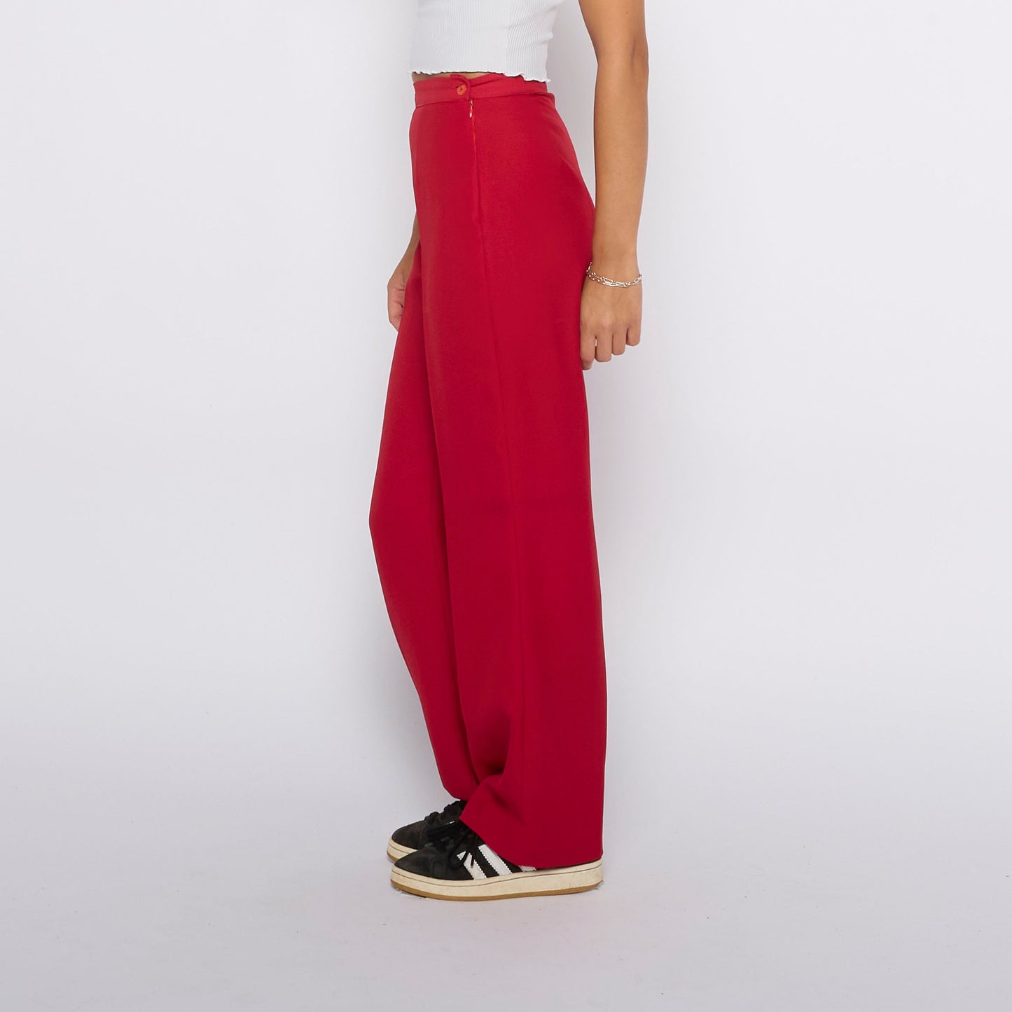 High Waisted Straight Leg Trousers - UK 6