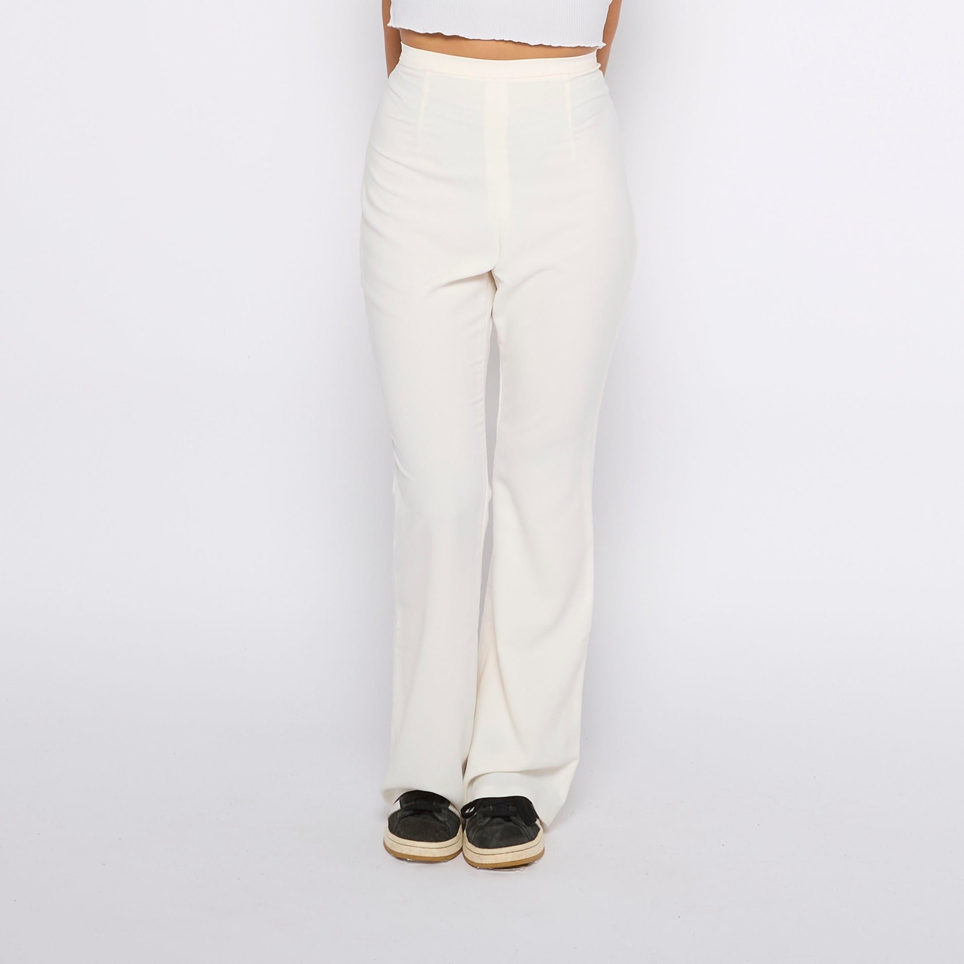 High Waisted Flared Trousers - UK 6