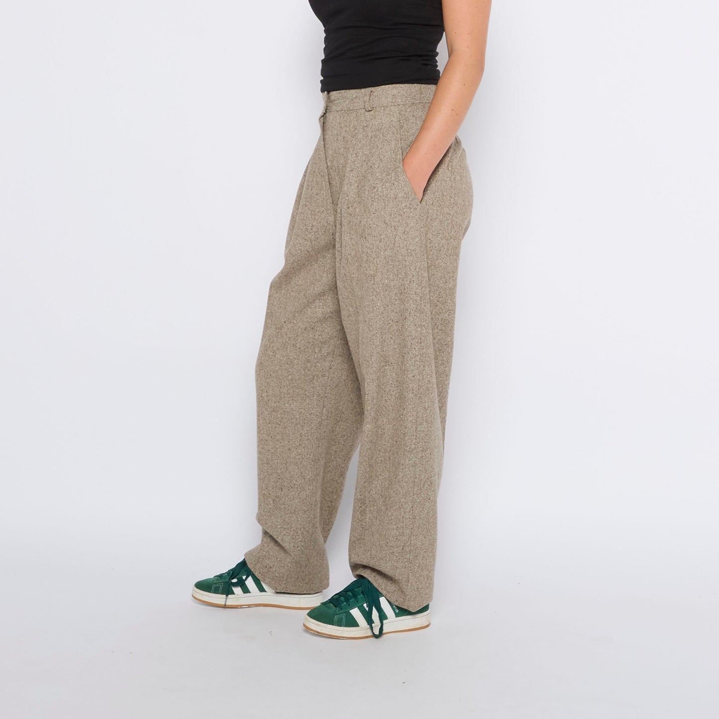 Pleated Wide Leg Trousers - UK 8