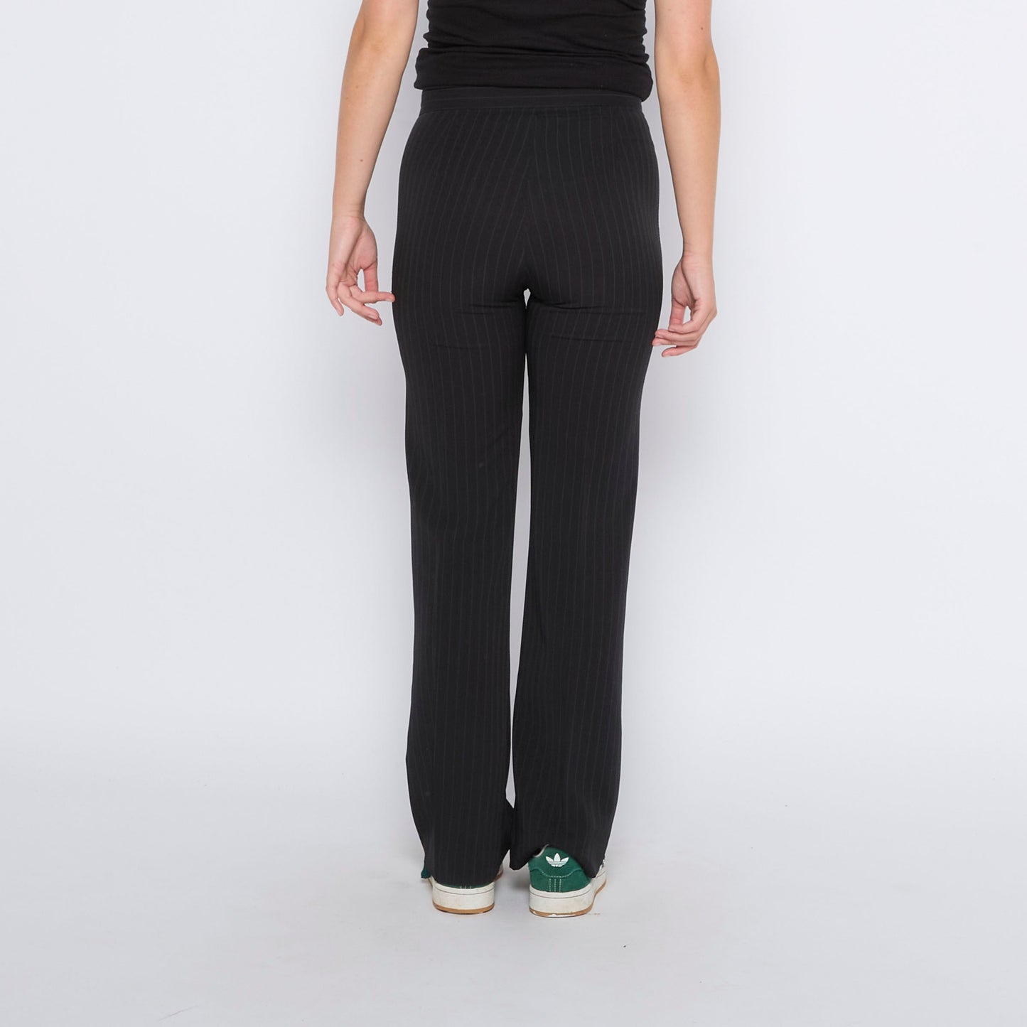 Pinstripe High Waisted Trousers - UK 8