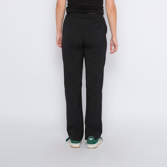 Pinstripe High Waisted Trousers - UK 8