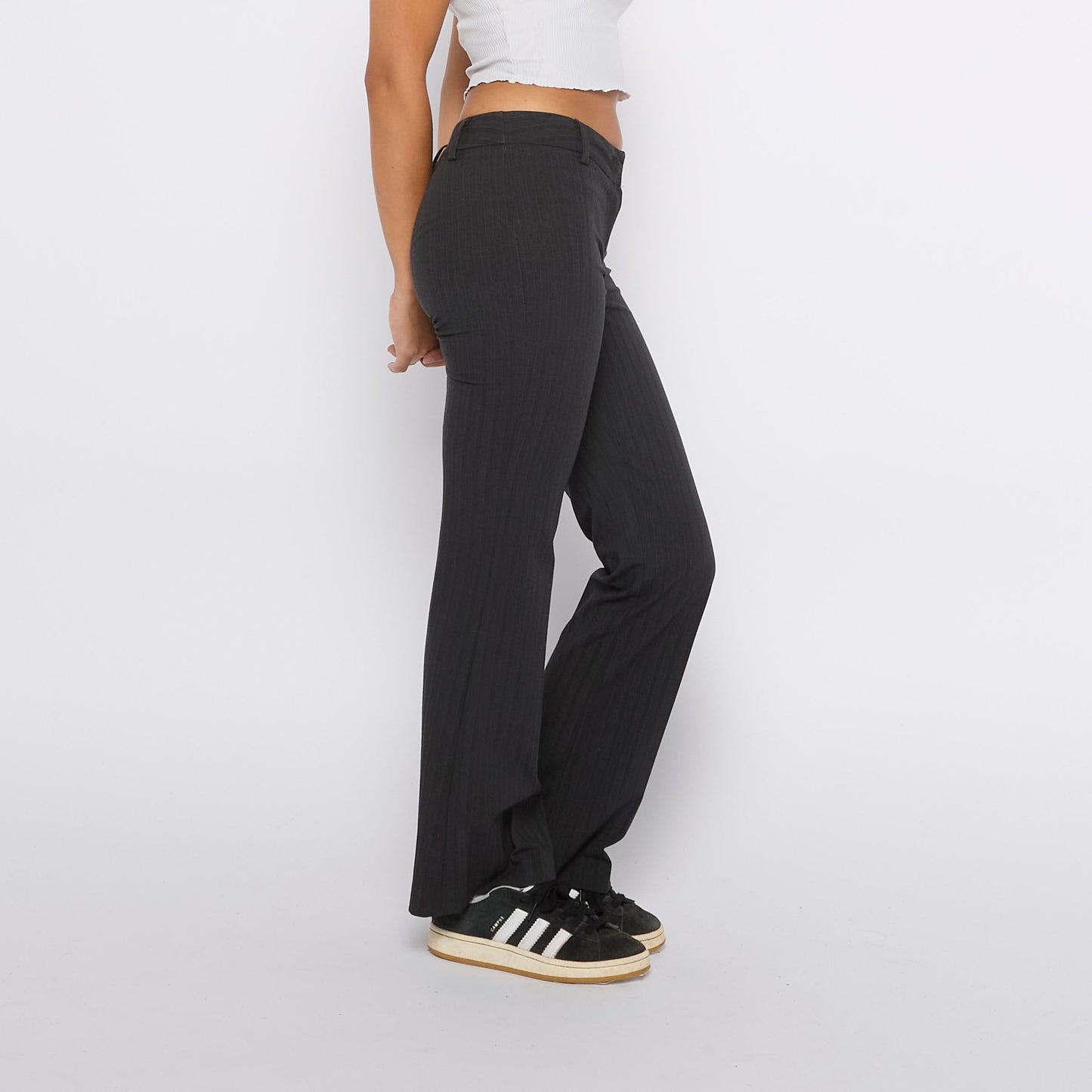 Pinstriped Low Waisted Trousers - UK 8