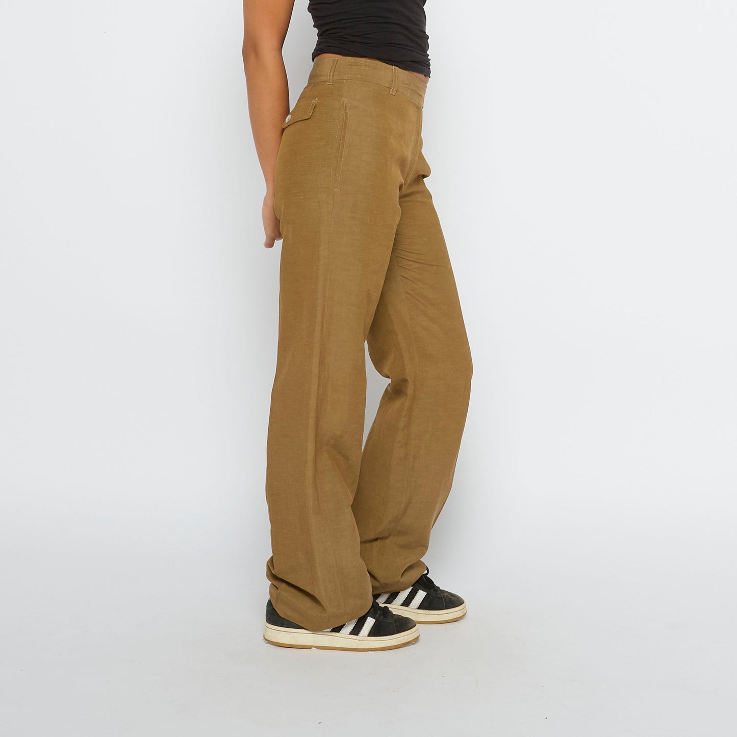 Linen Wide Leg Trousers - UK 8