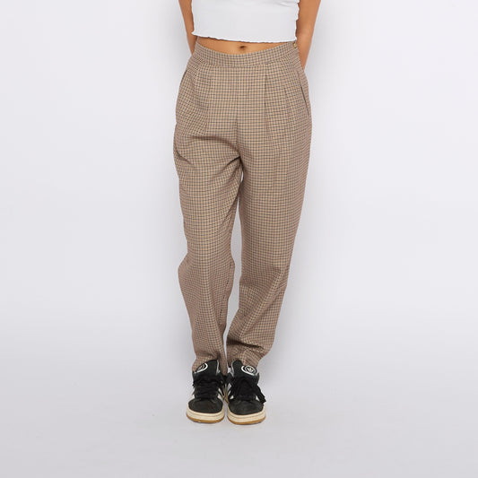 Textured High Waisted Trousers - UK 8