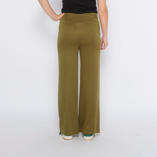 Jacquard Knit  Wide Leg Trousers - UK 8