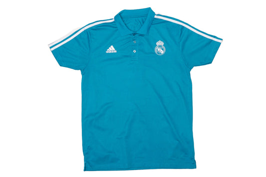 Mens Adidas Real Madrid Logo Collared Football Shirt - M