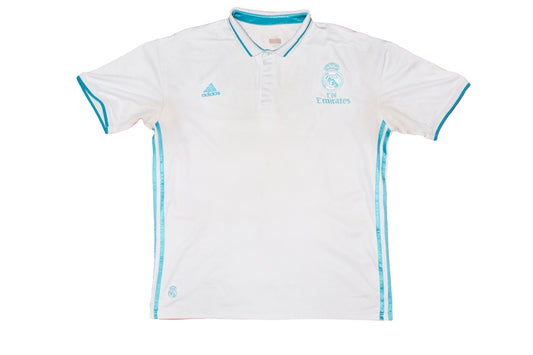 Mens Adidas Real Madrid Logo Collared Football Shirt - XXL