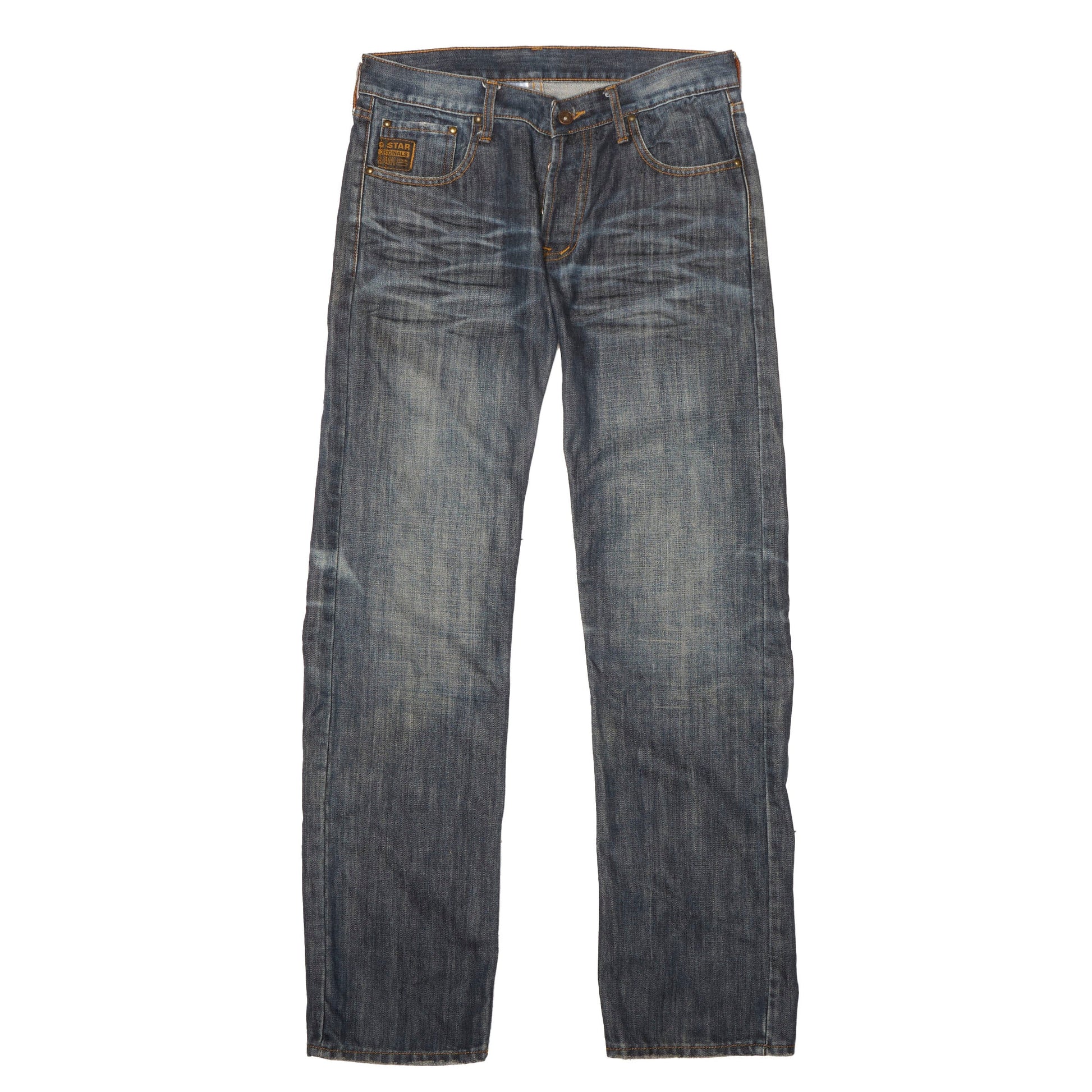 G-Star Pocket Spellout Straight Leg Jeans - W32" L30"