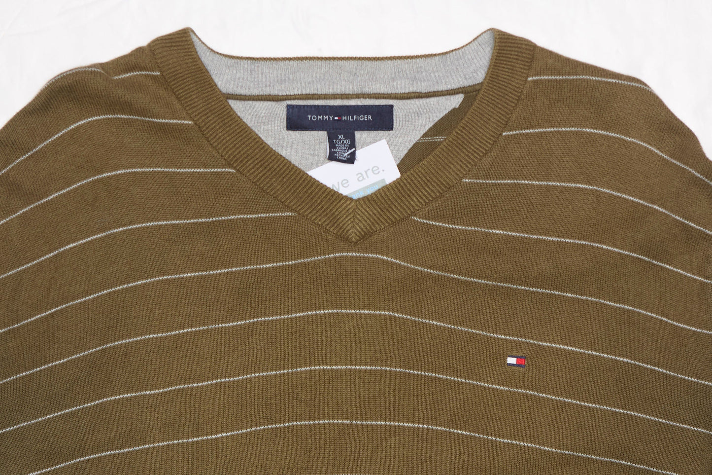 Tommy Hilfiger V-Neck Stripey Knitwear - XL