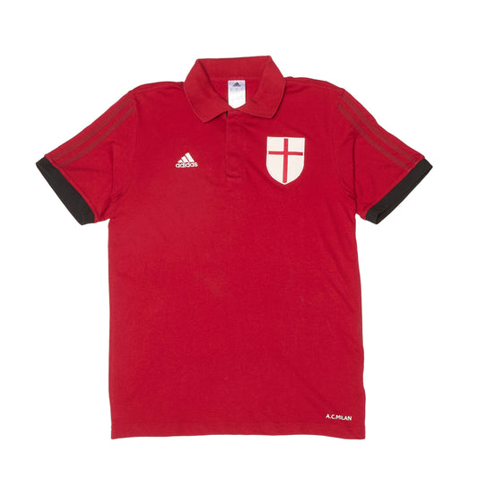 Adidas AC Milan Logo Collared Sports Shirt - S