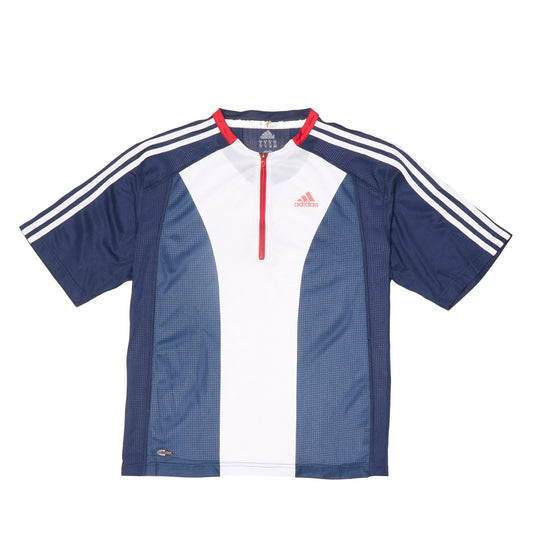 Adidas Logo Zipped Sports Shirt - XL