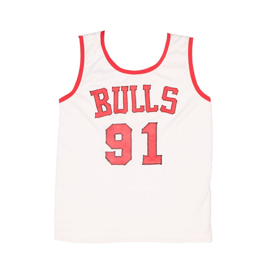Bulls Spellout Sleeveless Sports Shirt - XS