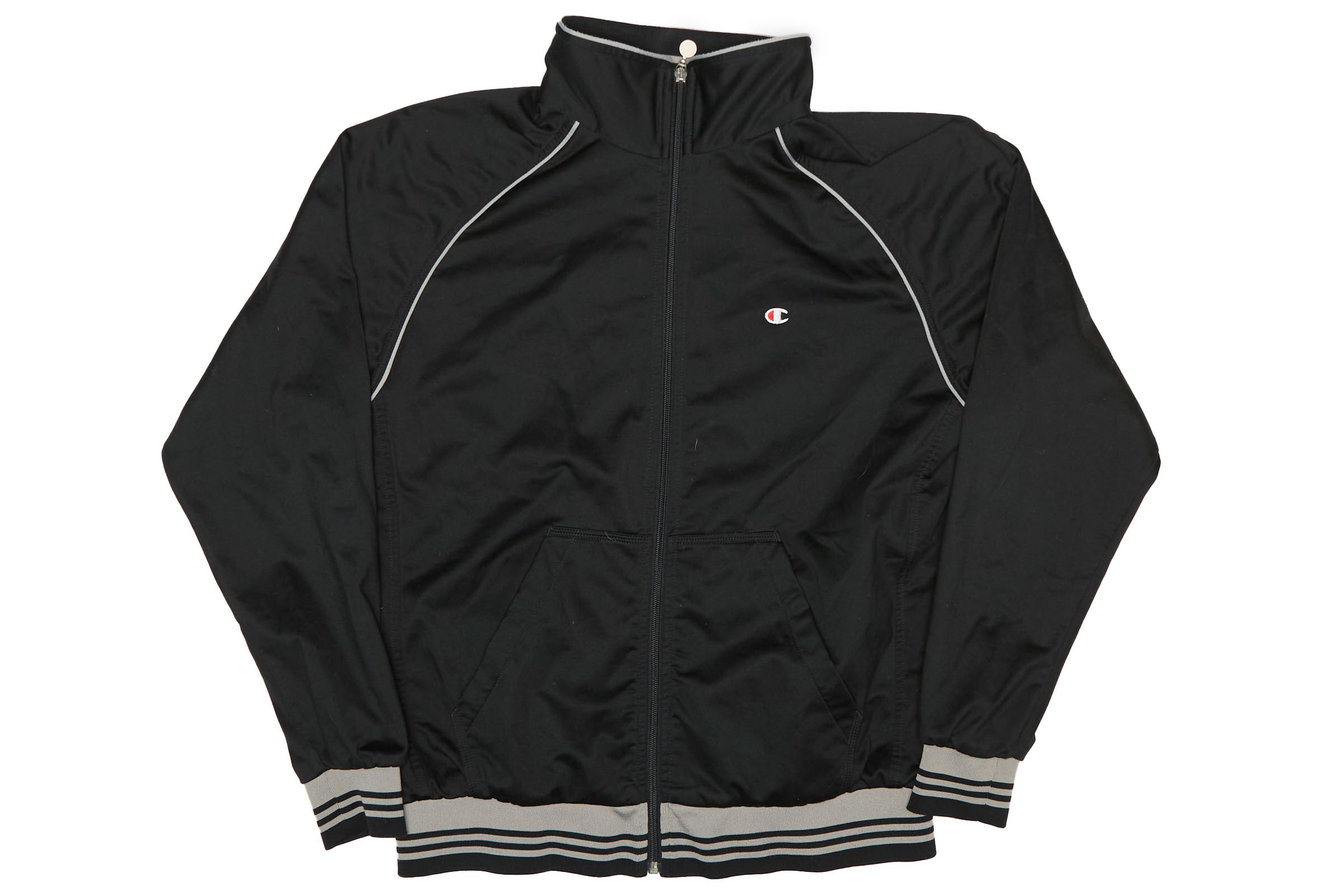 Champion black sales track jacket