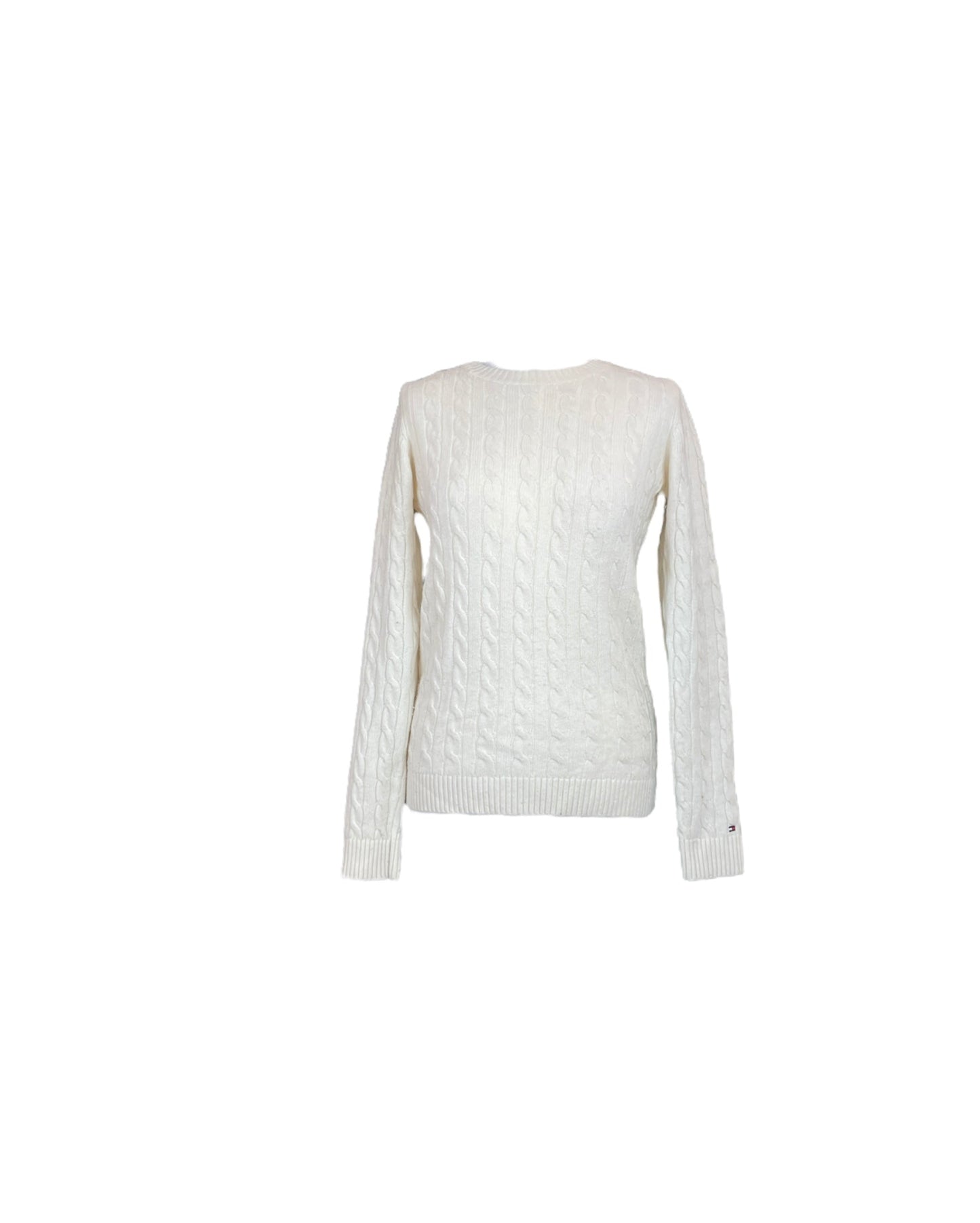 Womens Tommy Hilfiger Wool-Cashmere Cable Knit - XS