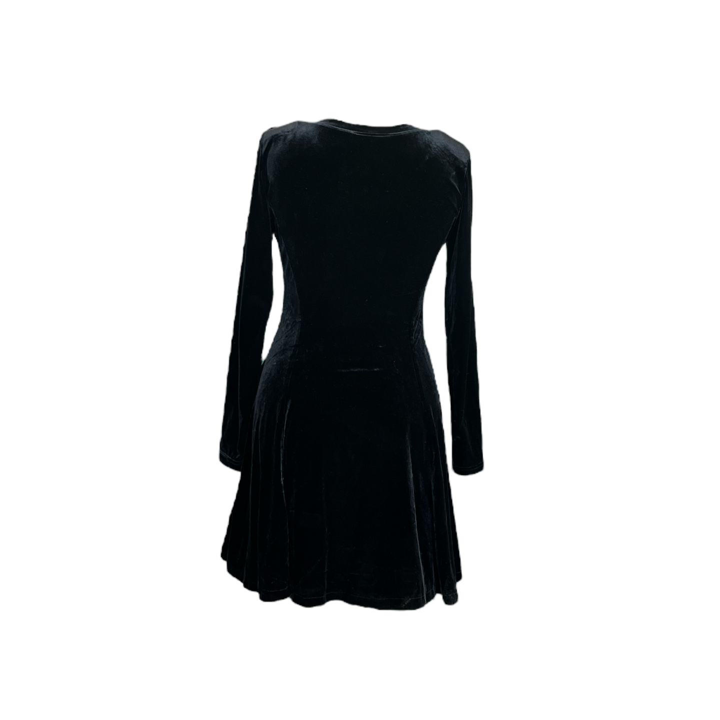 Womens Long Sleeve Velvet Dress - UK 10