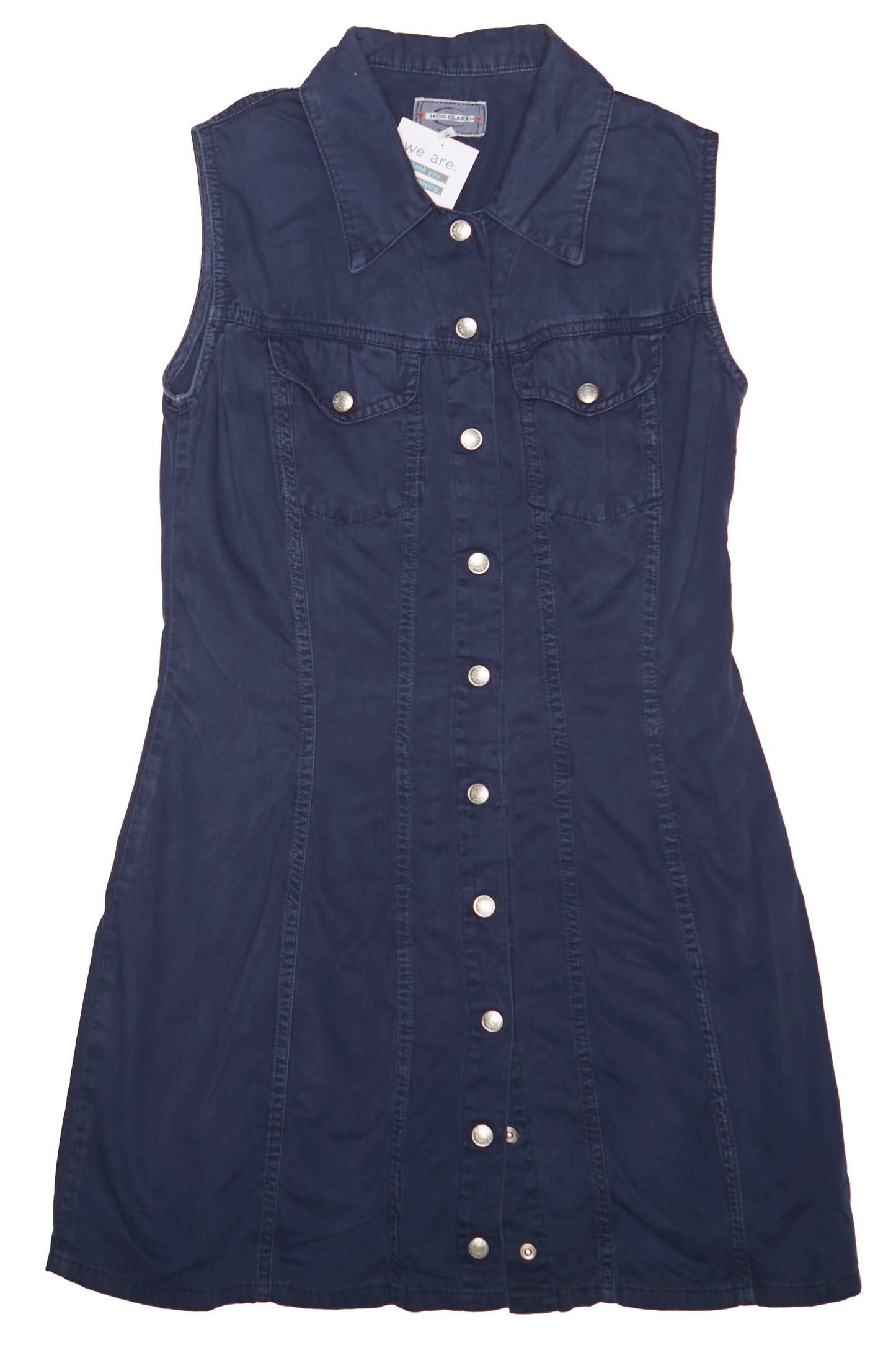 Womens Miss Clark Button Up Denim Dress - S