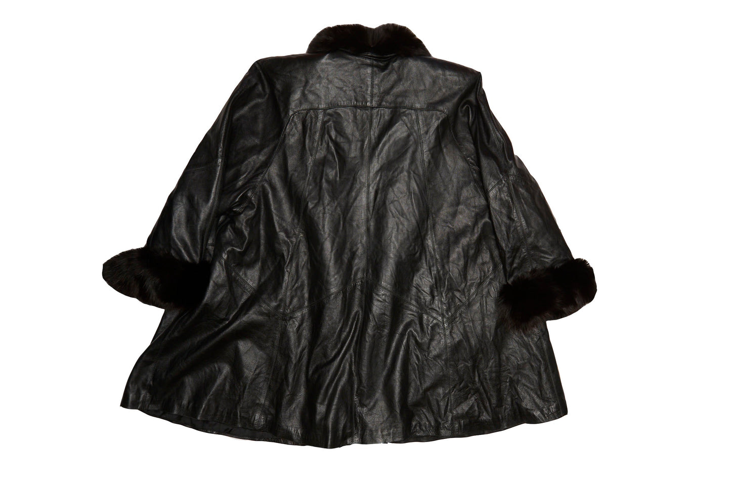 Womens Conbipel Fur Leather Jacket - M