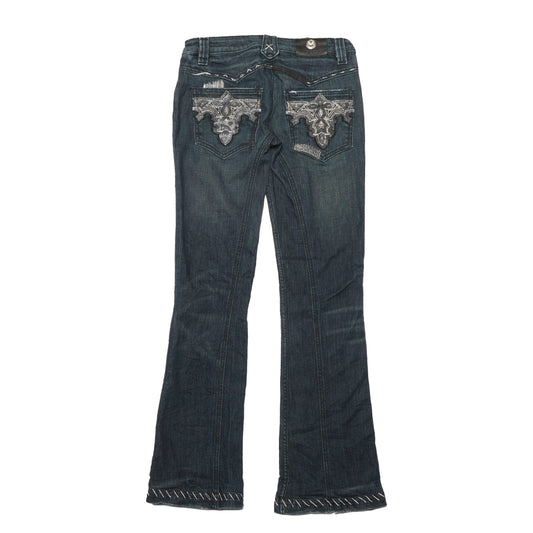 Womens Antik Embroided Flared Jeans - W28" L30"