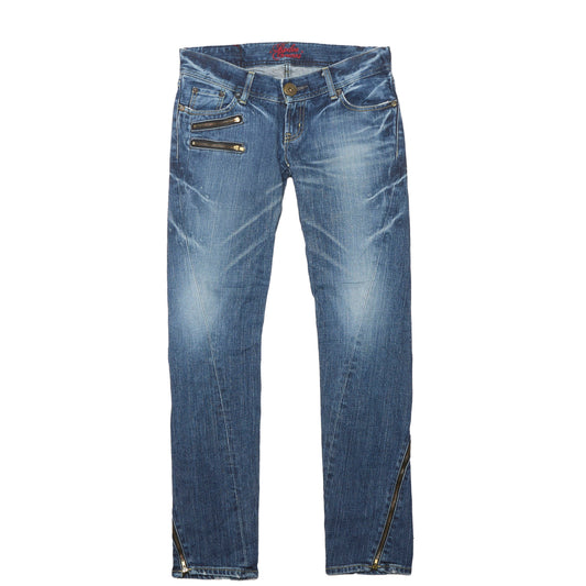 Womens Rodeo Crown Zip Detail Slim Fit Jeans - W30" L30"