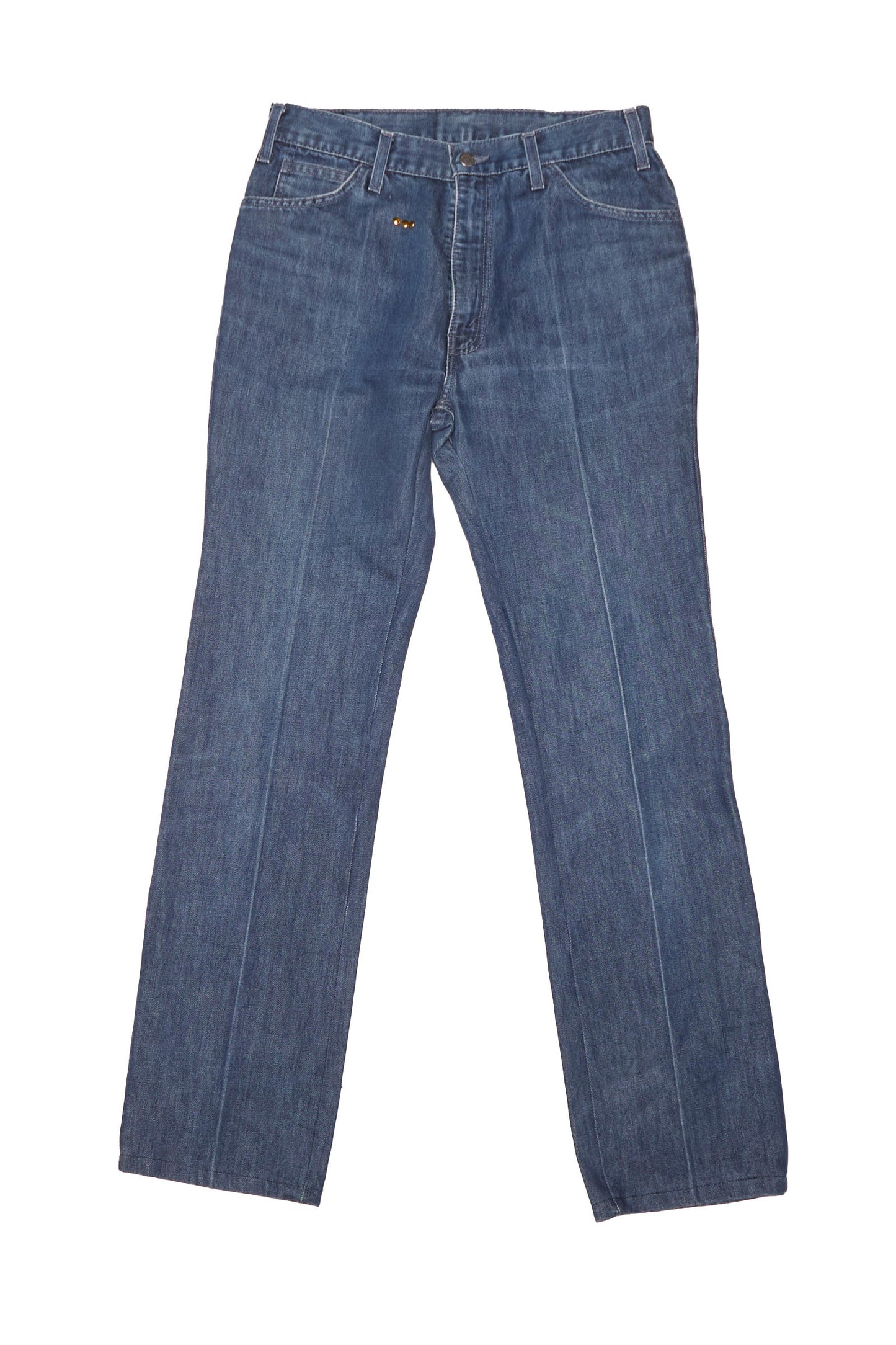 zip Centre Creased Levis Straight Cut Jeans - W32" L31"