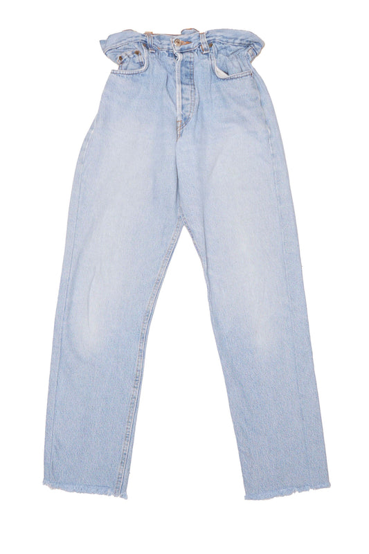 Womens Elastic Waist button Up Levis Straight Cut Jeans - W32" L36"