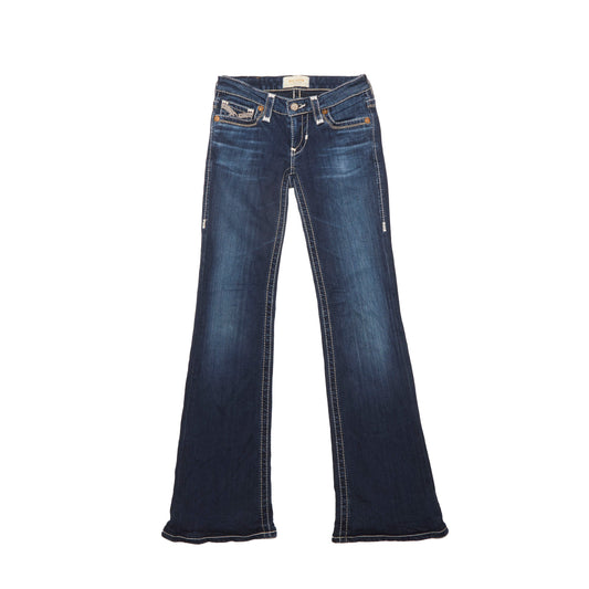 大星星缝线细节喇叭牛仔裤 - W28 英寸 L29 英寸