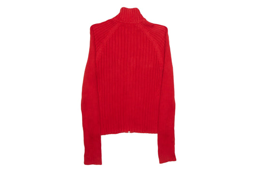 Womens Tommy Hilfiger Ribbed Zip-Up Knitwear - S