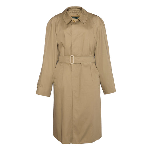 Womens We Are Collared Button Up Long Trench Coat - L